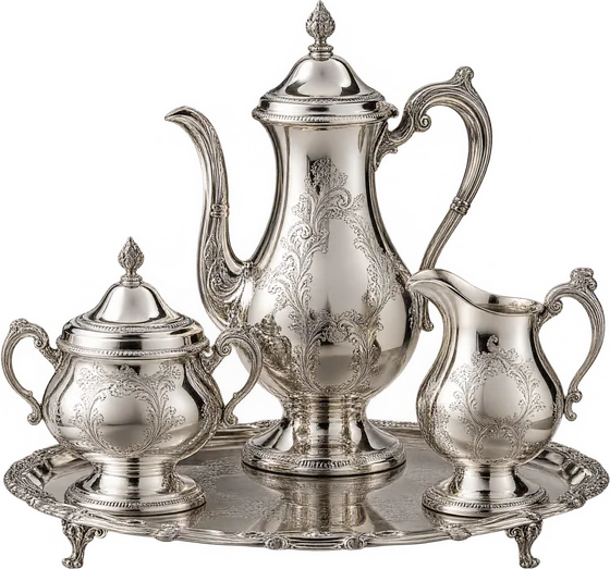 Juego de café de plata